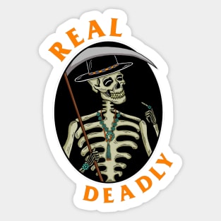 Real Deadly Ntv Skull Sticker